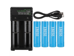 Batería portátil de iones de litio de doble carga de 3400 mAh x 4