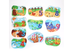 Rompecabezas De Madera Para Niños Con Juego De Emparejamiento De Animales Para Educación Temprana - Juguete Inteligente