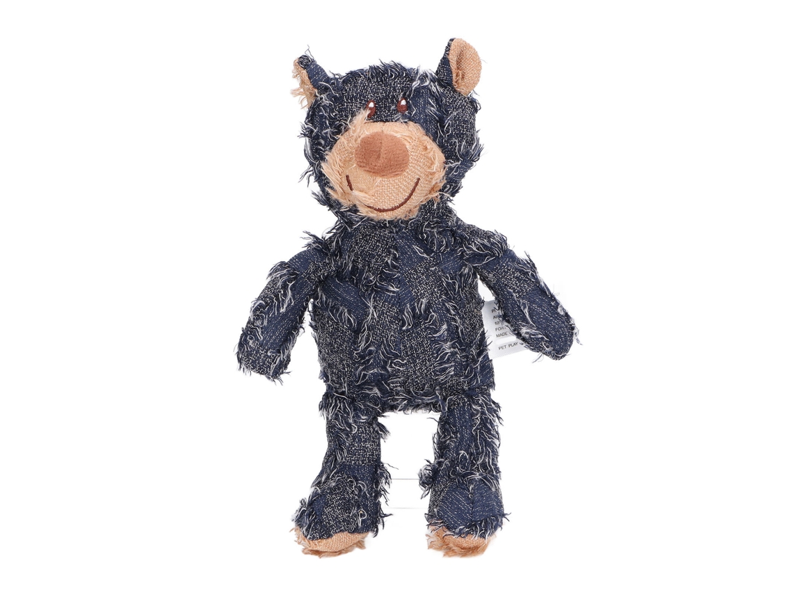 Ats-juguete De Oso Interactivo Para Perros Resistente A Mordiscos Con Sonido Para Morder Y Hablar Compañero Canino Azul