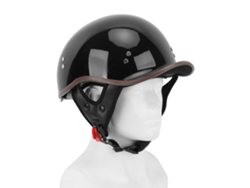 Casco Moto Semi Facial Negro M