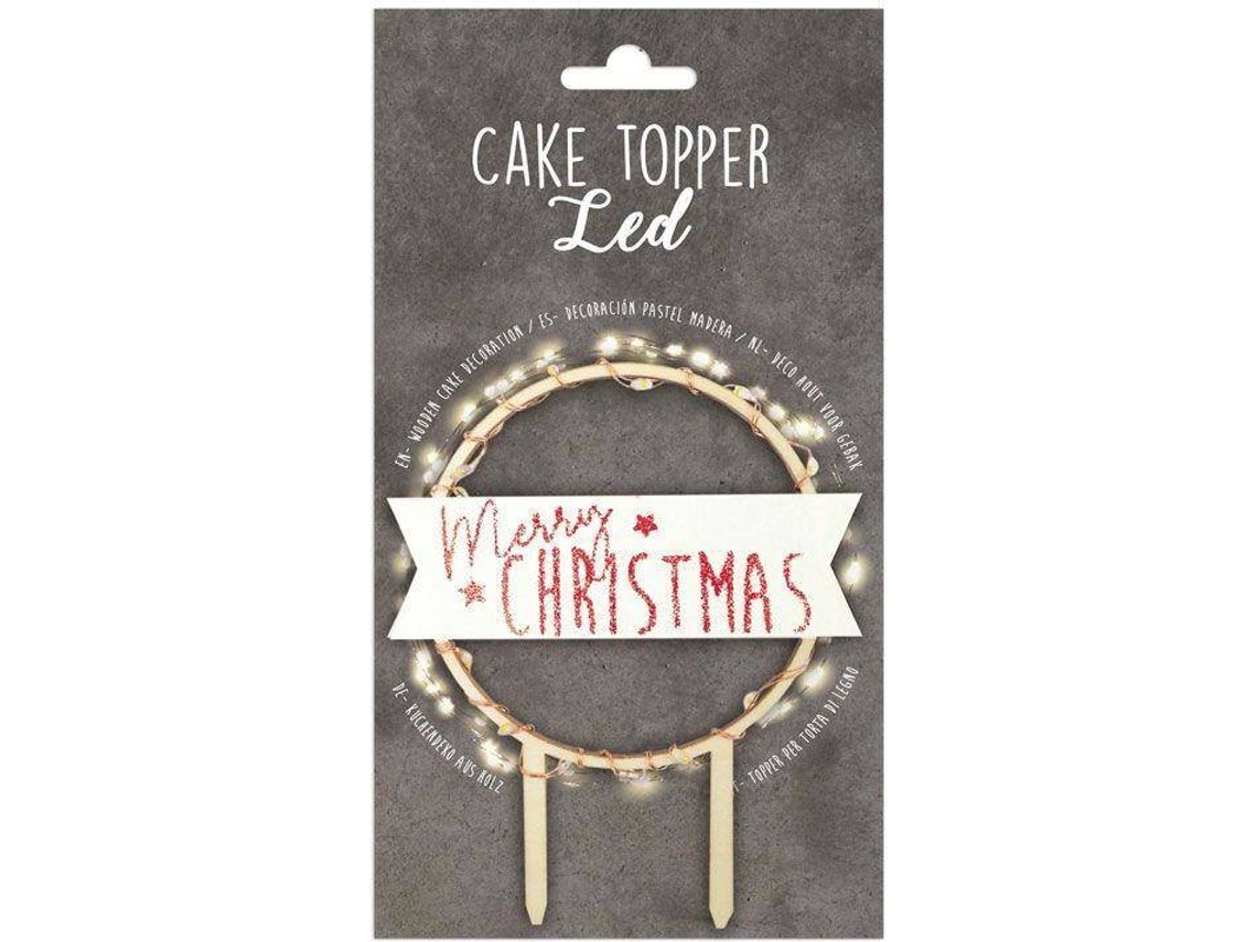 Decoración para Pastel SCRAPCOOKING Merry Christmas (Madera)