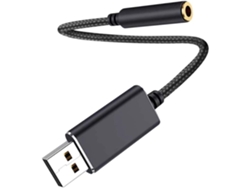 Adaptador De Áudio Usb - Adaptador De Conector De 3,5 Mm, Gabinete Metálico. Adaptador/hub Eficiente Con Alta Velocidad, Ideal Par