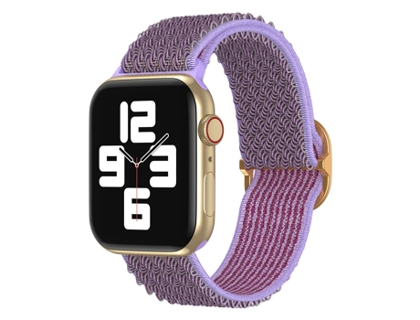 Correa Wave Nylon Smartwatch para Apple Watch Series 9, 8 y 7 41 mm / SE 3 y SE 2 y 6 y SE y 5 y 4 40 mm / 3 y 2 y 1 38 mm (Púrpura)