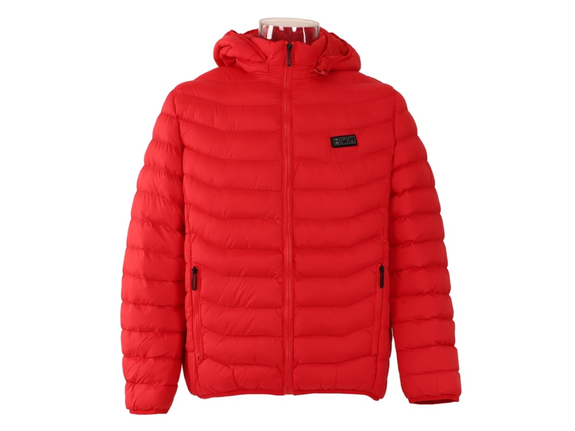 2026-chaqueta Eléctrica Con 11 Zonas Calefacción Usb Para Hombres Abrigo Deportivo Térmico Rojo Talla L