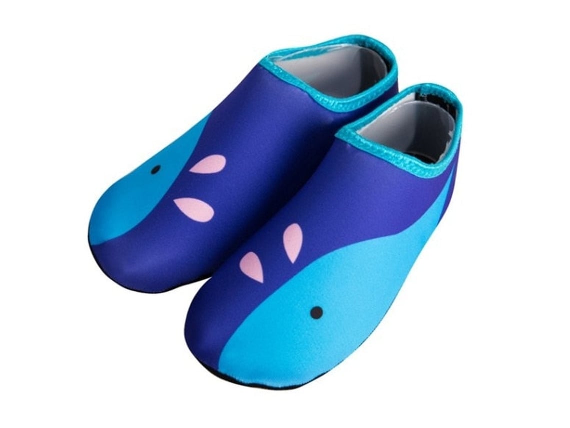 Playa natación deportes acuáticos calcetines zapatos antideslizantes- yoga  fitness danza nadar surf buceo zapatos subacuáticos para niños[Azul / S]
