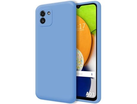 Carcasa para Samsung Galaxy A03 TUMUNDOSMARTPHONE Silicona Líquida Azul