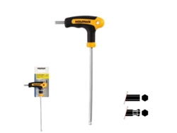 Llave allen con bola mango forma t 6,0 mm. con colgador