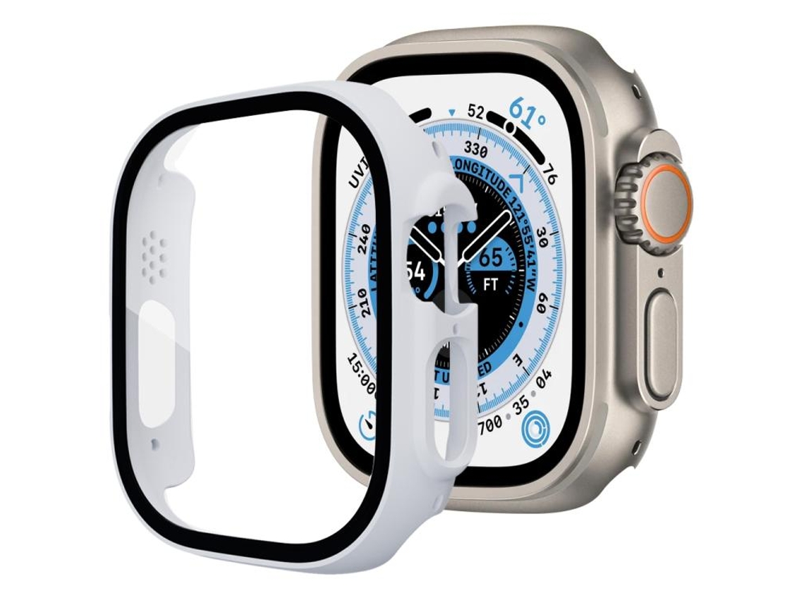 Para Apple Watch Series 3/2/1 38mm Película De Vidro Temperado Integrada Capa De Relógio Pc Branco