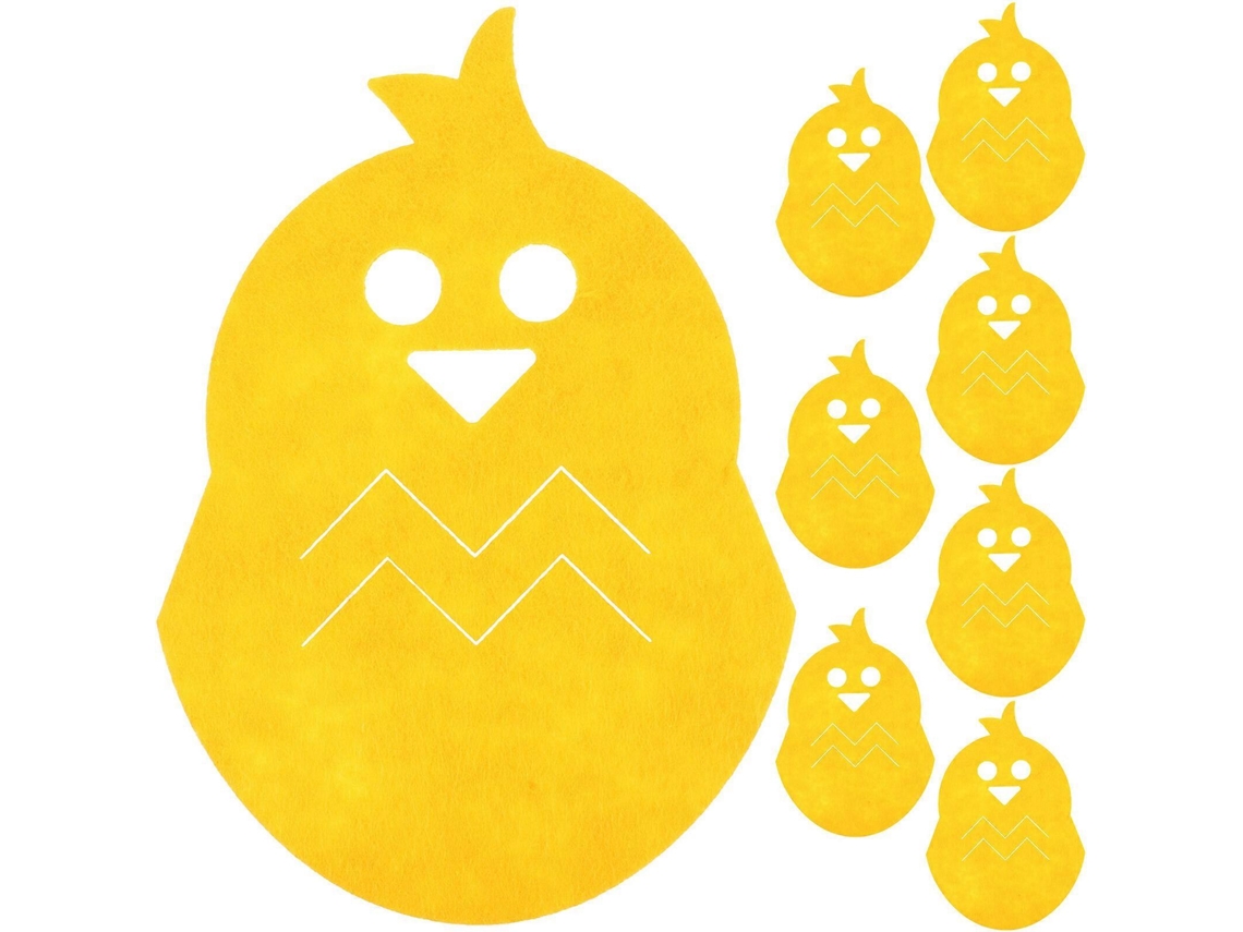 8 Fundas Para Cubiertos De Pascua En Forma De Gallina Decorativas Bolsas Para Utensilios Favoritos De Fiesta 16x11cm Amarillo