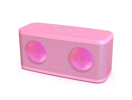 Altavoz Bluetooth altavoz inalámbrico portátil con sonido y graves HD de 12 W resistente al agua IPX4 tiempo de reproducción de 20 horas rosa BISBI...
