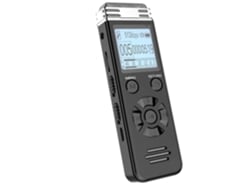 Grabadora de voz digital de 64 GB con tarjeta SD, dispositivo de grabación de audio para conferencias y reuniones con micrófono externo, color negro Yizhood