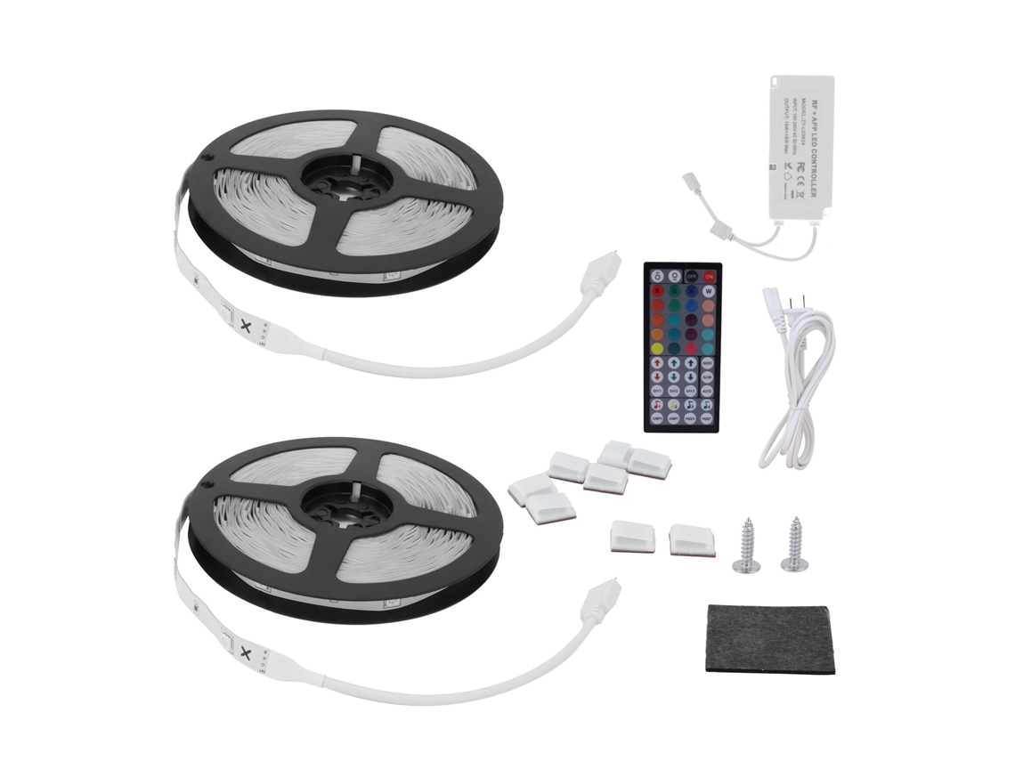 Rebe-luz De Tira Integrada Rf Bluetooth 20m Con Control Remoto 44 Teclas 10a Para Iluminación Interior Decorativa