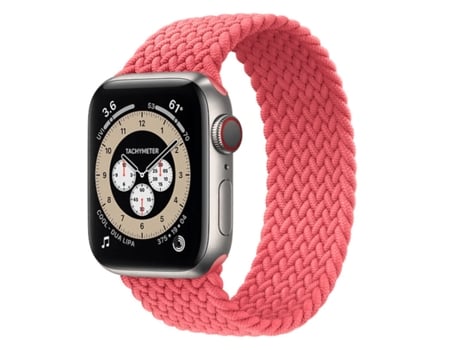 Correa trenzada Solo NylonSense para Apple Watch Series 9 Aluminio - 45 mm (muñeca: 157-170 mm) - Rosa