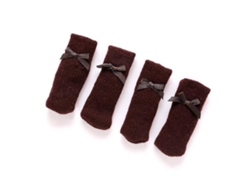 4 fundas tejidas para patas de sillas, protección para el suelo, elásticas, lavables, 6 | Sin marca