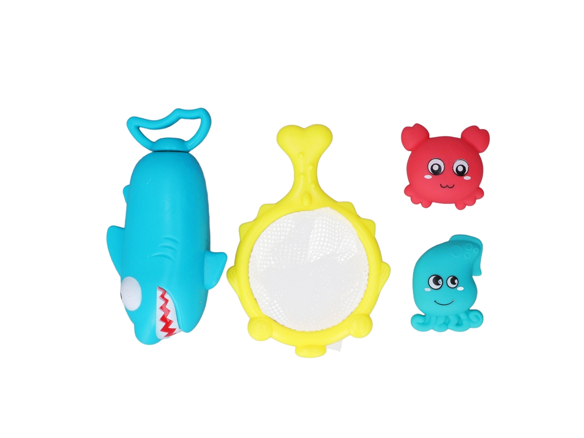 Jinwei-juguete De Baño Para Niños Con Red Y Peces Flotantes Y De Spraying