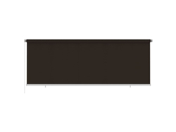 vidaXL Persiana enrollable de jardín HDPE marrón 400x140 cm