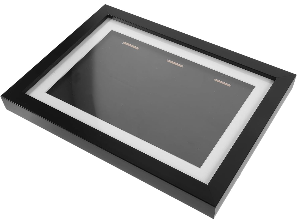 Marco Para Medallas De Maratón, Vitrina De Pared Negra, Tamaño A4 (33 X 24,5 Cm), 3 Cajas De Exhibición.