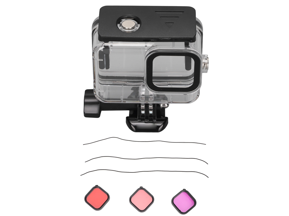 Kit De Estuche Impermeable Para Filtros De 60 M Para Gopro Hero 10/9 Black Con 3 Filtros De Buceo Y Correa.