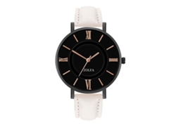 Reloj De Pulsera Analógico De Aleación Con Esfera Redonda, Movimiento De Cuarzo, Moderno Para Hombres Y Mujeres, Blanco.