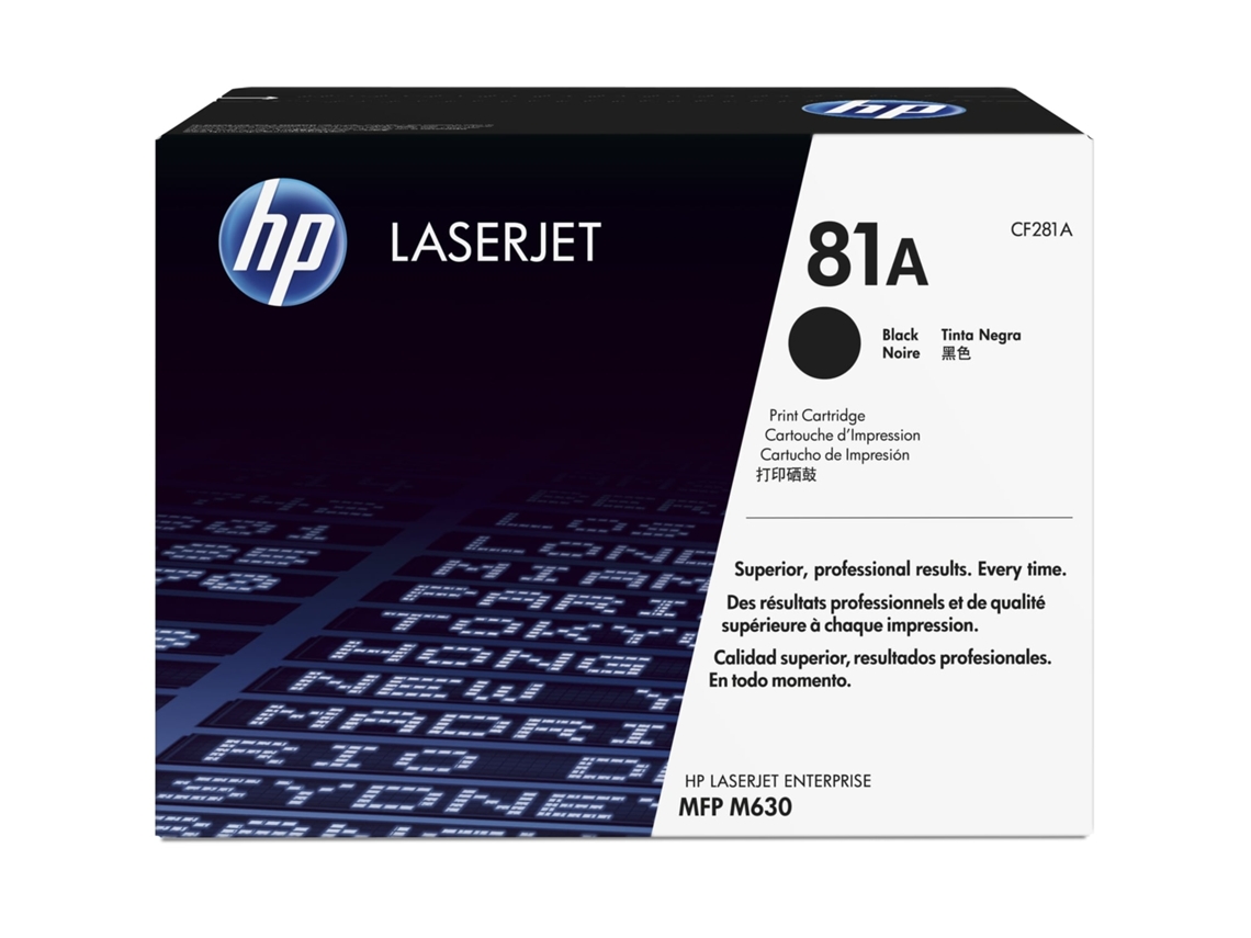 Cartucho de tóner original LaserJet HP 81A negro para Laserjet Enterprise serie MFP M630