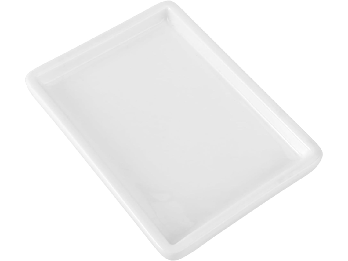 Soporte Cerámica Práctica Bandeja Acero Inoxidable Cocina Diseño Elegante Ligero Baño