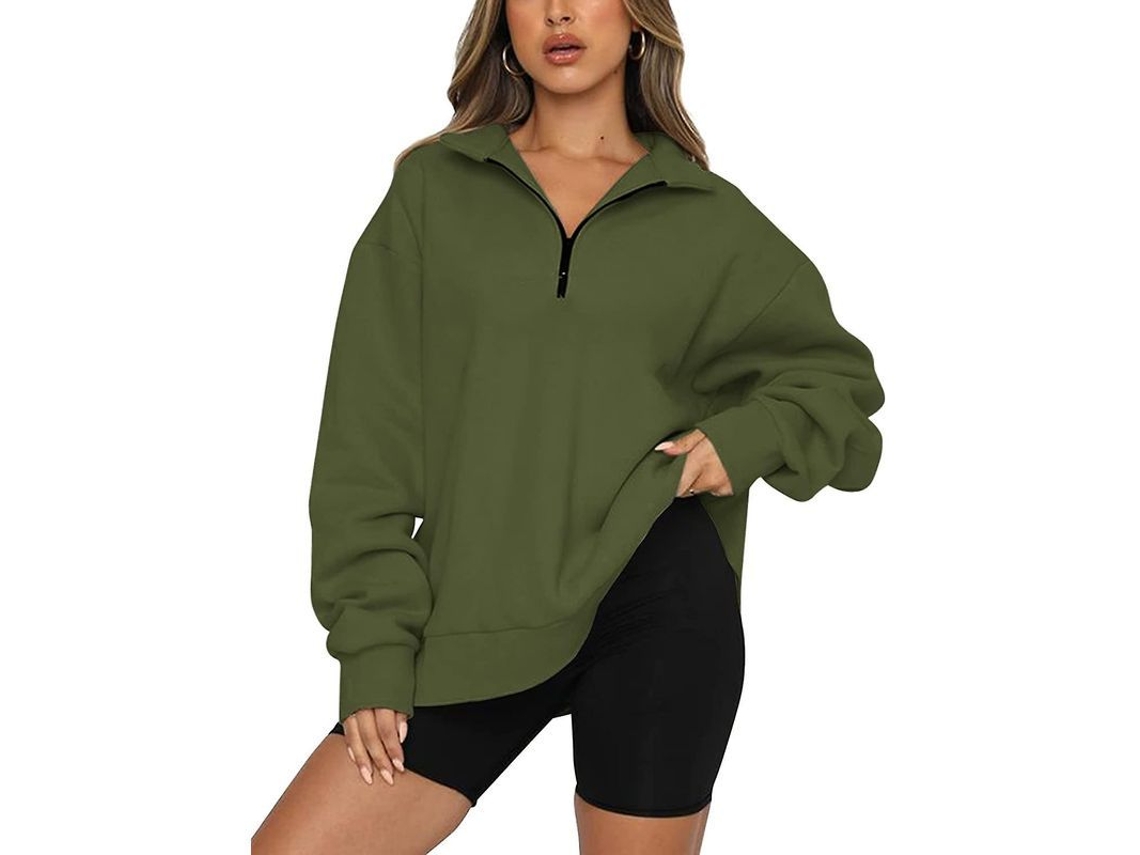 2026-chaqueta De Punto Con Cremallera Media Para Mujer Ilwhe, Suave Y Ligera Con Forro Polar, Estilo Oversized Y Casual