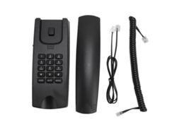 Teléfono Fijo Negro De Pared Para Oficina Y Hotel Con Control De Volumen, Silencio Y Marcado Rápido