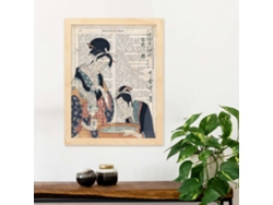 Poster De Geisha Preparando El Baño. Láminas De Geishas. Diseños Japoneses Con Definiciones De La Cultura Japonesa.
