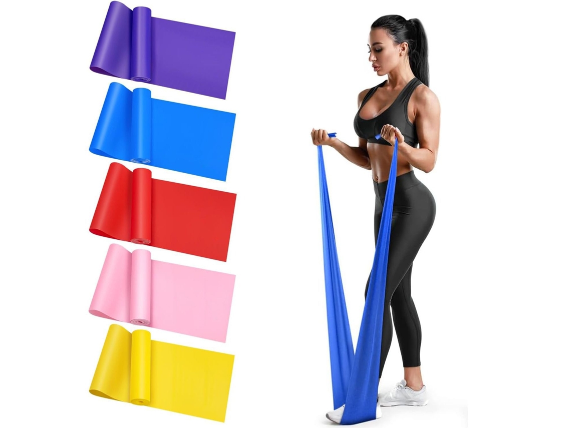 Set De 5 Bandas De Resistencia Tpe - Bandas Elásticas Para Yoga, Pilates Y Ejercicios En Casa