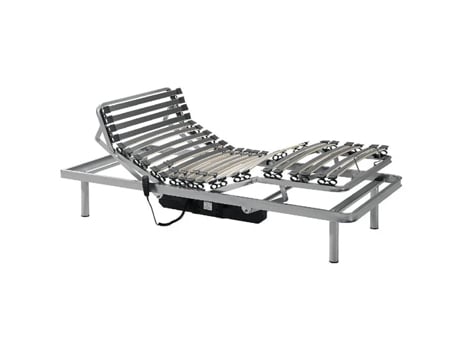 Estructura de cama ERGONÓMICA 90X190 Baño 5 planos de articulación diferentes Alto 35cm Pintura Epoxi Gris.