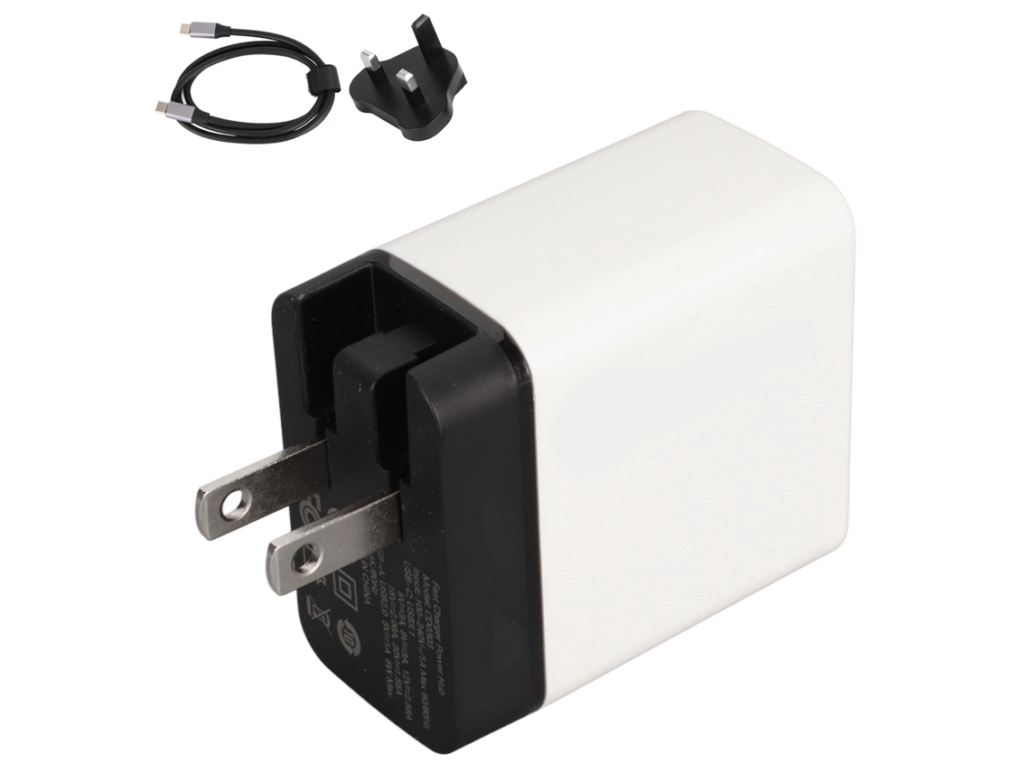 Cargador Usb-c Pd Gan De 36 W Con 3 Puertos E Interfaz Hdmi Para Switch, Tv, Ordenador Y Teléfono (enchufe Británico).