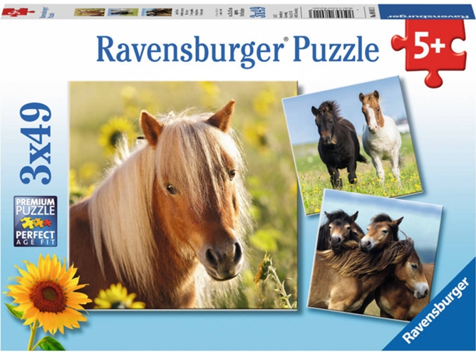 Puzzle RAVENSBURGUER Caballos (Edad Mínima: 5 - 49 Piezas)