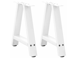 Patas De Mesa De Centro Forma A 2uds Acero Blanco 50x(42-43) Cm
