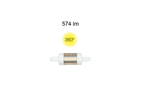 Bombilla LED R7s 78mm 5W ø23mm 574lumen 3000k BENEITO FAURE