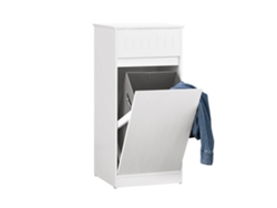 Cesto Para Ropa Sucia Con 1 Cesto Y 1 Cajón Bzr110-W SOBUY