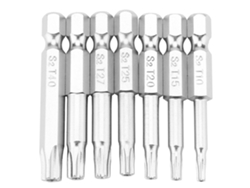Juego De 7 Puntas De Destornillador Magnéticas De Acero, Accesorios Para Destornillador De 1/4".