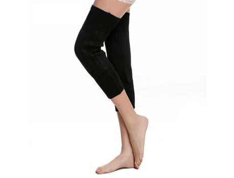 Calentador de rodilla elástico negro calentador de piernas rodilleras de invierno INF