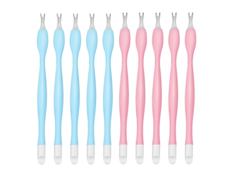 Recortador De Cutículas De Acero Inoxidable De 10 Piezas, Mango De Plástico Y Herramienta Para Cutículas De Cola De Silicona Para Nail Art -Style4 ...