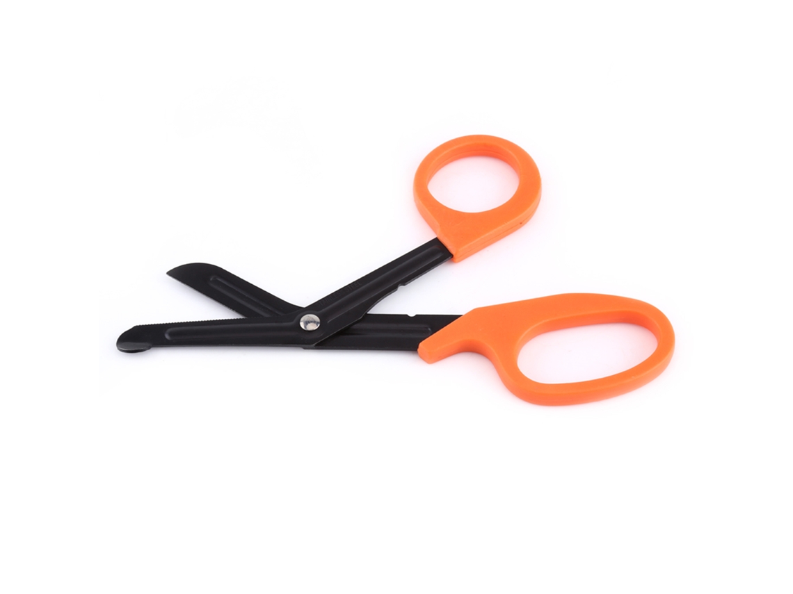 Tijeras Médicas De Emergencia Paramédicas Con Hoja De Acero Inoxidable Para Primeros Auxilios Y Vendajes - Naranja