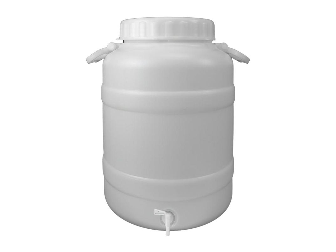 Bidon Garrafa Plastico Alimentario Con Grifo y Boca Ancha 30 Lt. WOLFPACK LINEA PROFESIONAL