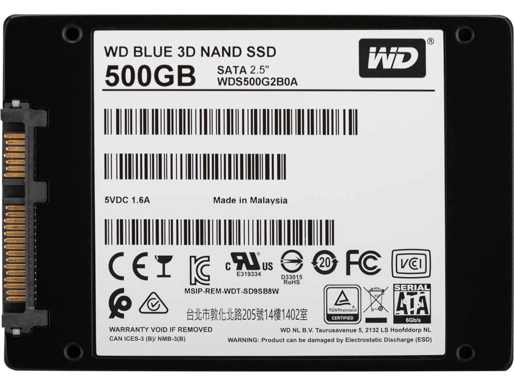 ウエスタンデジタルWDBLUE 3D NAND SSD 500GB 2.5インチ Disco SSD Interno WESTERN DIGITAL Blue Sata 500GB 3D NAND (500 GB