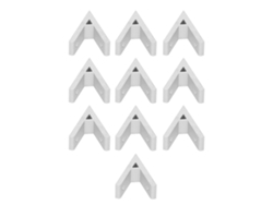 10 Conectores Angulares De Aluminio De 45° Para Perfiles Industriales (accesorios 2030404550602020)
