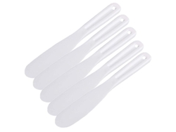 5 Cucharas De Silicona Para Mezclar Mascarillas Y Aplicar Cremas Faciales, Blancas.