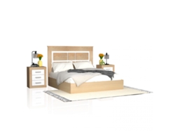 Cabecero con mesitas Kira Cambria - Blanco 160 x 119 x 4 cm