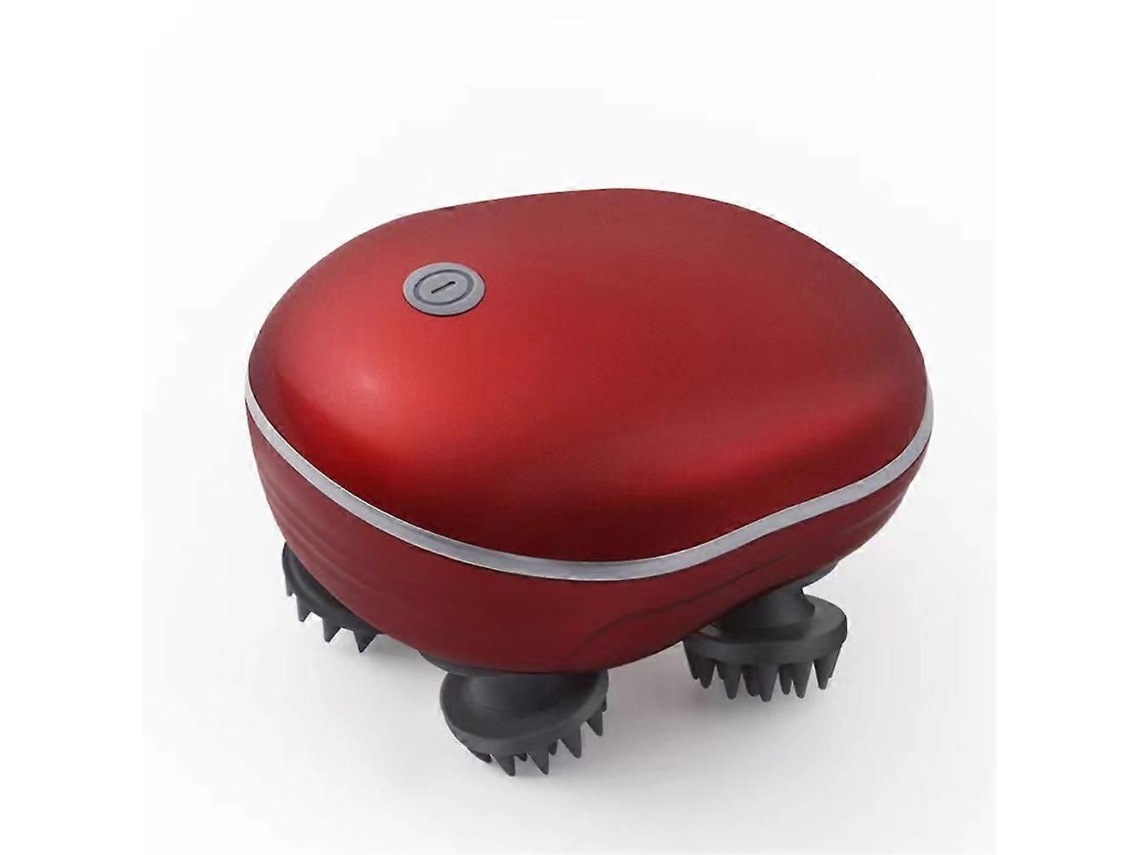 Masajeador eléctrico de cuero cabelludo con terapia de luz roja, antiestrés, relajante, para masaje corporal y alivio de la tensión muscular.