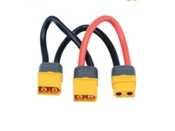 Cable adaptador de conector de batería Amass serie XT60, 1 hembra a 2 machos, 12 AWG, 10 cm, para batería Lipo RC