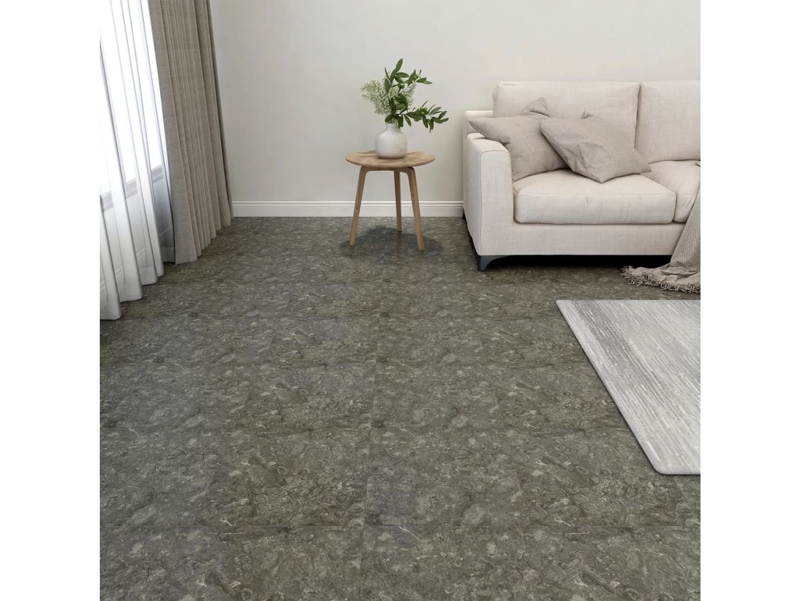 Lamas Para Suelo Autoadhesivas 55 Uds Pvc Gris 5,11 M²