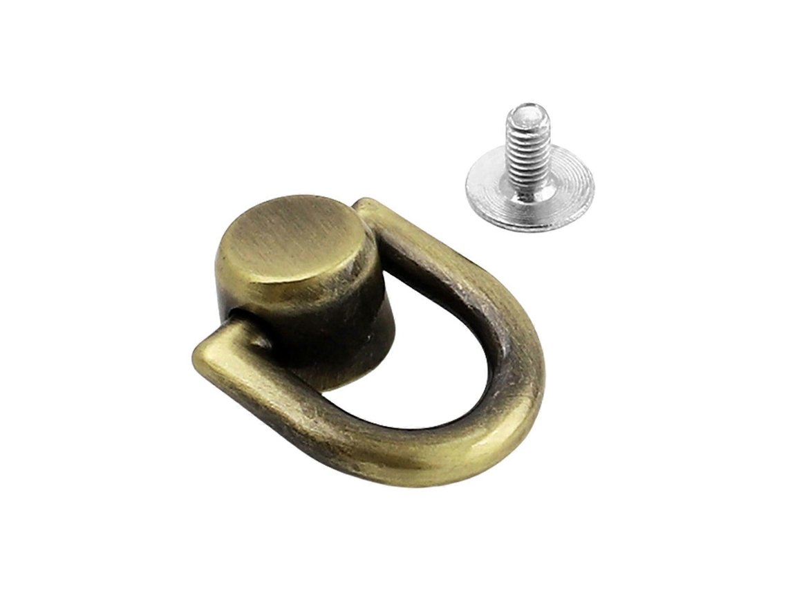 Anillos giratorios en forma de D para bolsos, mochilas y cinturones de cuero - Accesorios de artesanía en metal Gusao