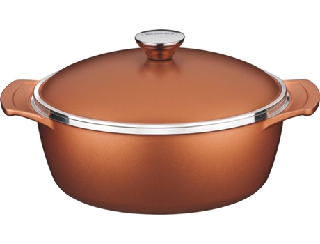 Olla TRAMONTINA Lyon para Inducción Dorado (30 cm - Aluminio)