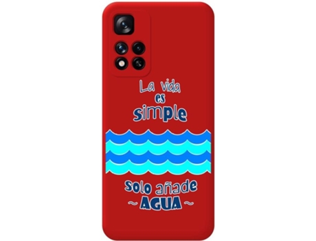 Carcasa para Xiaomi Redmi Note 11 Pro+ Plus 5G TUMUNDOSMARTPHONE Silicona Líquida Dibujos Rojo